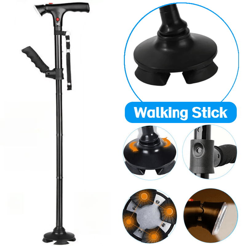 Adjustable Foldable Ultimate Magic Cane with LED Light عصا سحرية قابلة للطي مع إضاءة LED