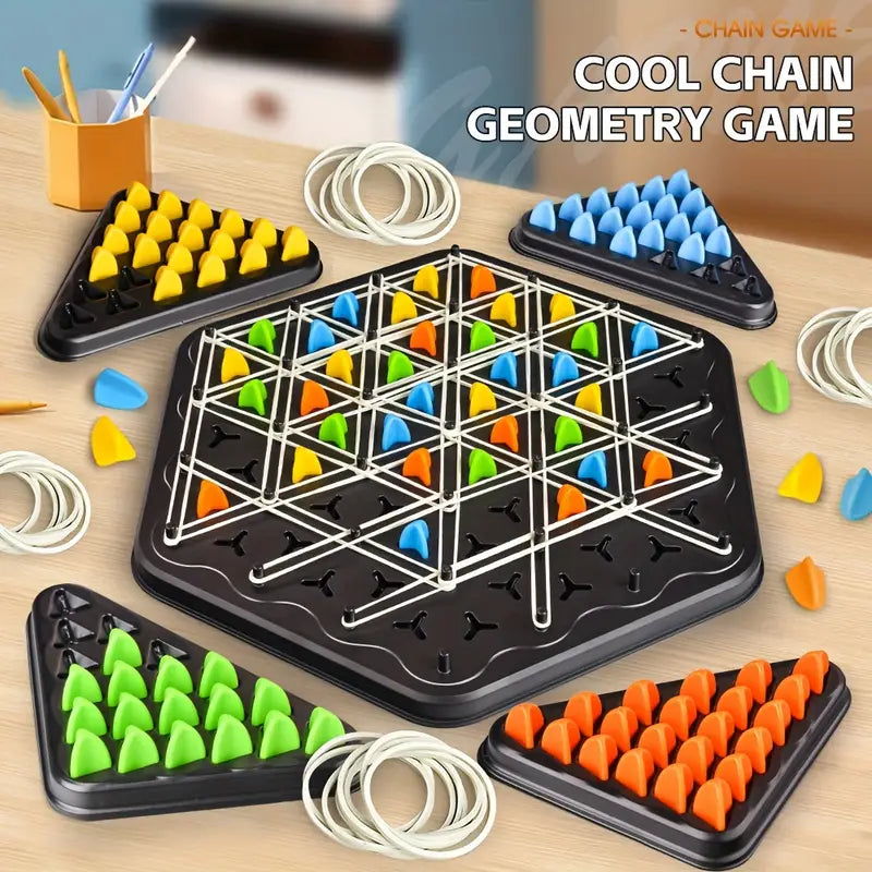 Chain Triangular Chess Game لعبة شطرنج مثلثي متسلسل
