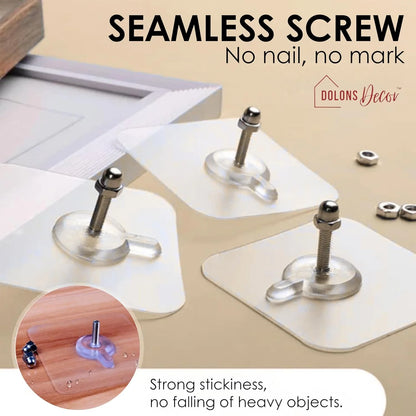 10 Pcs Adhesive Wall Screws – No Drilling Hanging Nails