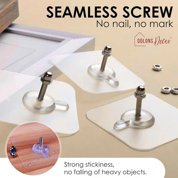 10 Pcs Adhesive Wall Screws – No Drilling Hanging Nails