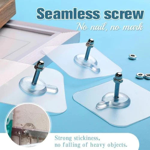 10 Pcs Adhesive Wall Screws – No Drilling Hanging Nails