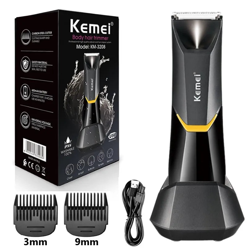 Kemei™ Professional Body Hair Trimmer ماكينة إزالة شعر الجسم الاحترافية Kemei™