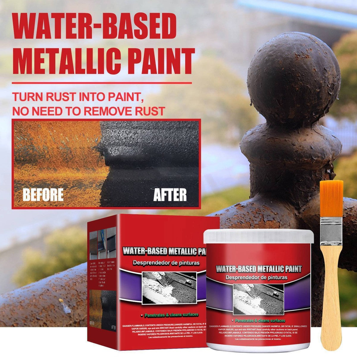 Water-Based Rust Remover Weather-Proof Long Lasting