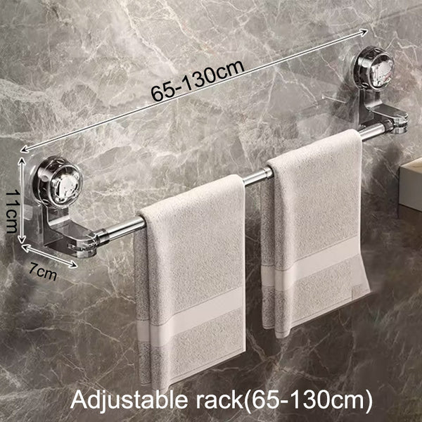 Adjustable Towel Rack – Drill-Free Strong Suction علاقة مناشف قابلة للتعديل بدون حفر