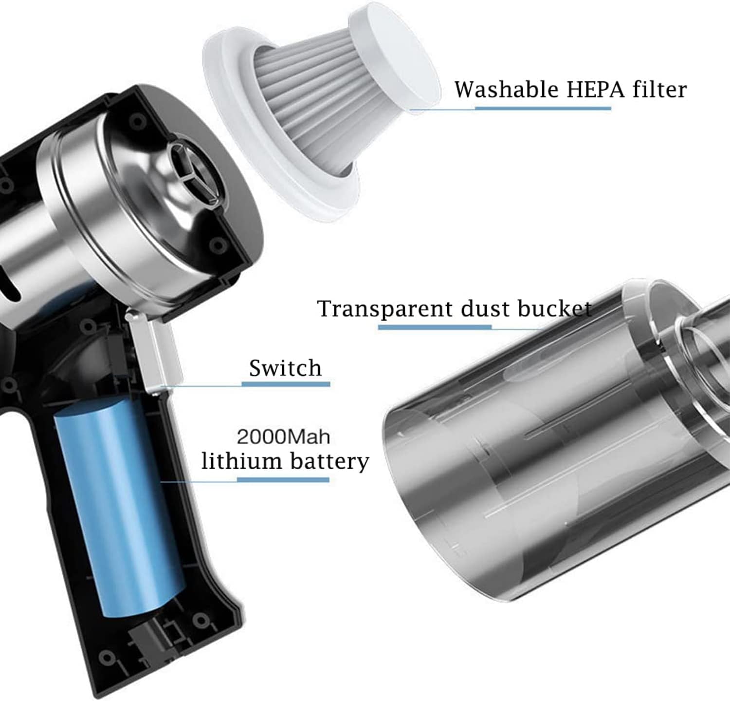 CORDLESS RECHARGEABLE VACUUM CLEANER